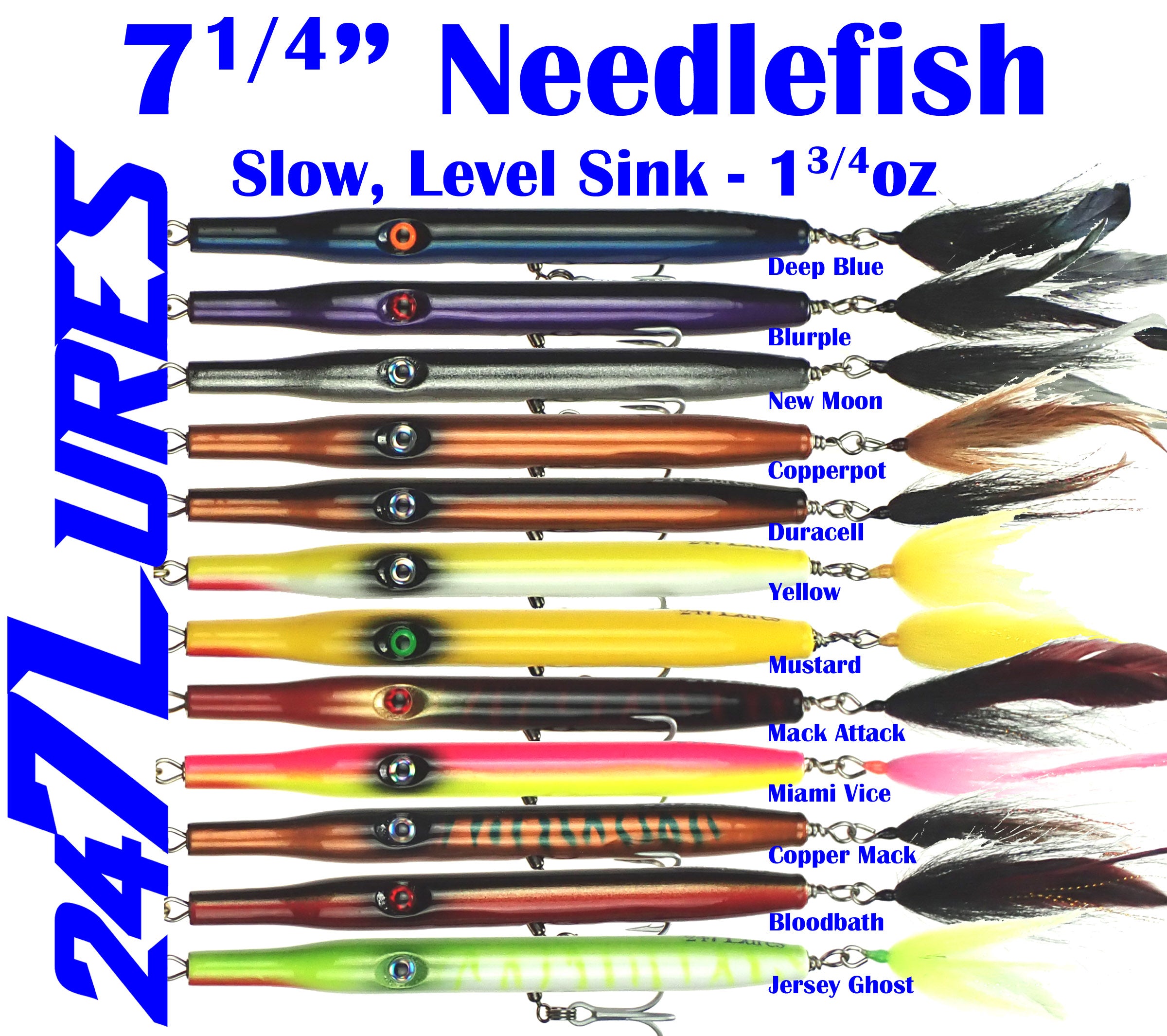 24/7 Lures - Needlefish - Slow Sink - 7.25