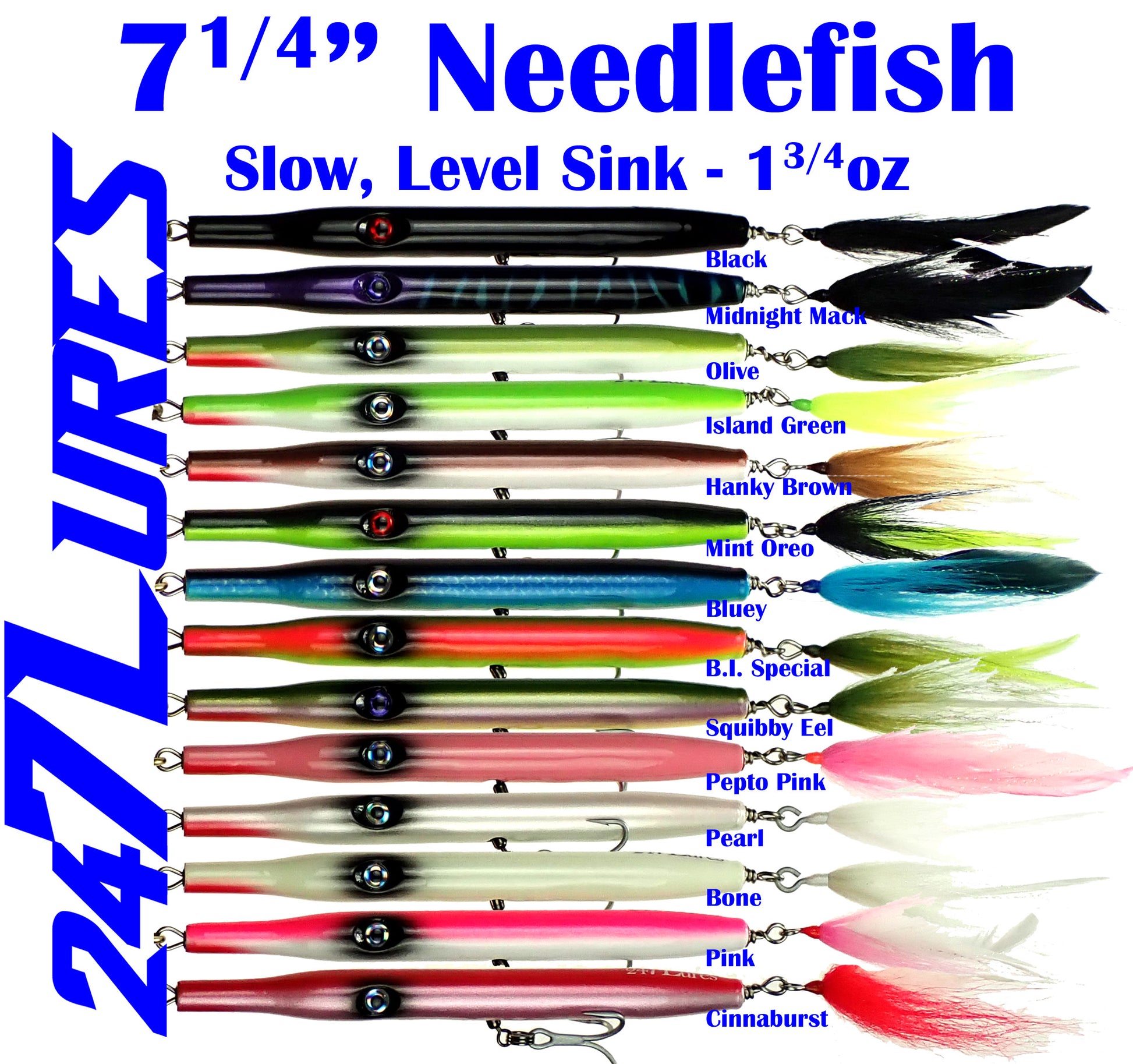 24/7 Lures - Needlefish - Slow Sink - 7.25 24/7 Lures - Needlefish - Slow Sink - 7.25